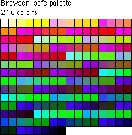 All 216 colors once considered “web-safe.”